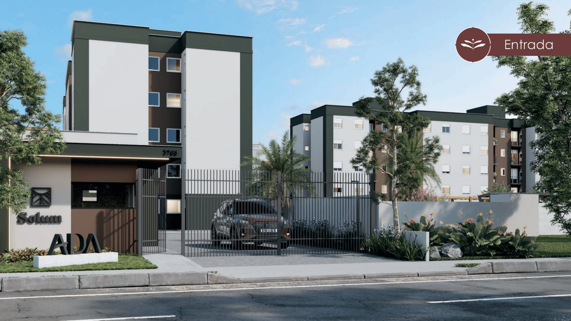 Residencial ADA 2 Dormit&oacute;rios Garden com sacada e Churrasqueira